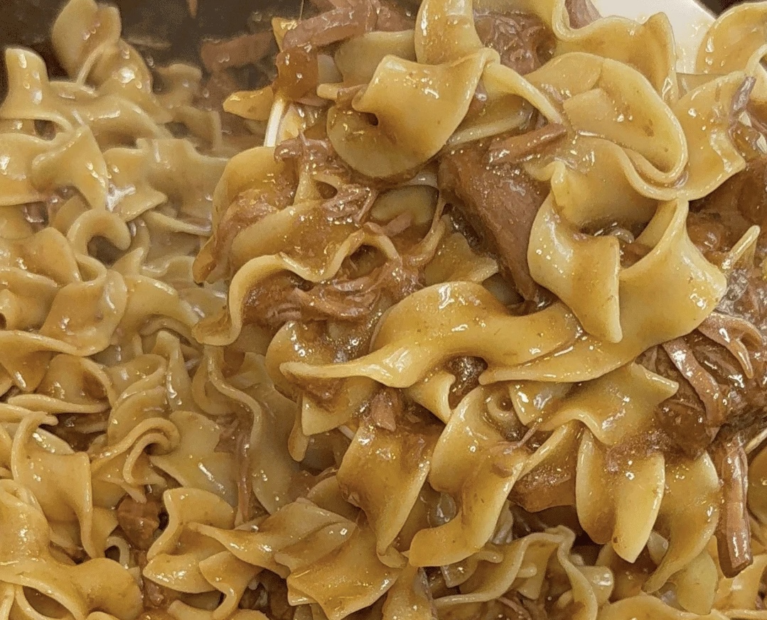 Crockpot Beef & Egg Noodle Bowl