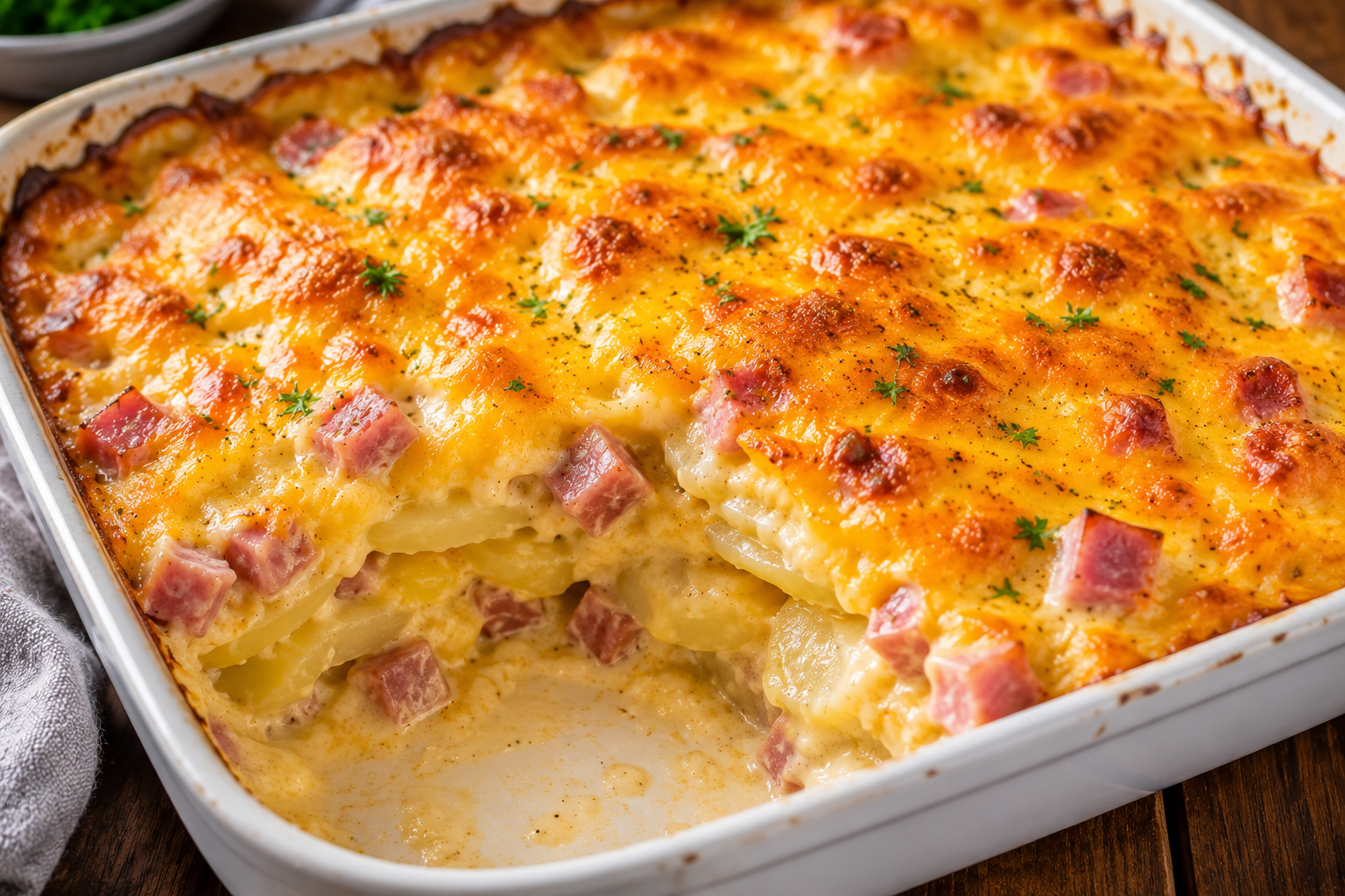 Cheesy Ham & Potato Casserole